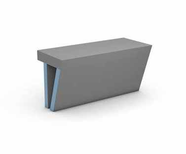 wedi Sanoasa Tileable Bench 2 - Angled - 900mm