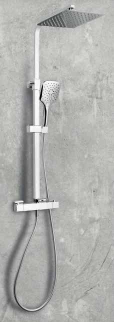 St.Helier Square Cool Touch Dual Head Shower - Signature Showers