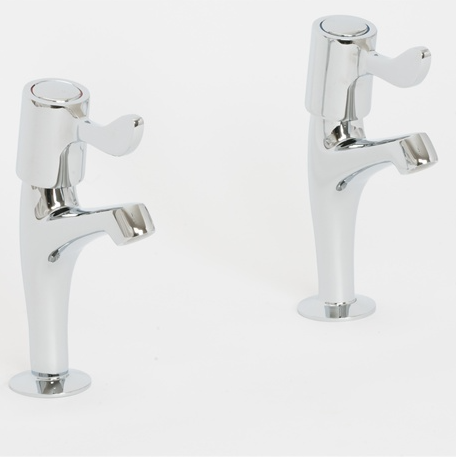 Skara 1/4 Turn Lever Sink Pillar Taps