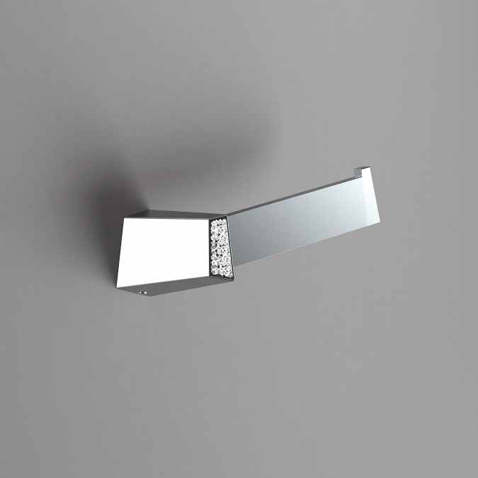 S8 Swarovski - Open Toilet Roll Holder - Chrome - Origins Living