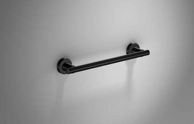 Tecno Project Black Towel Rail - 330mm - Origins Living