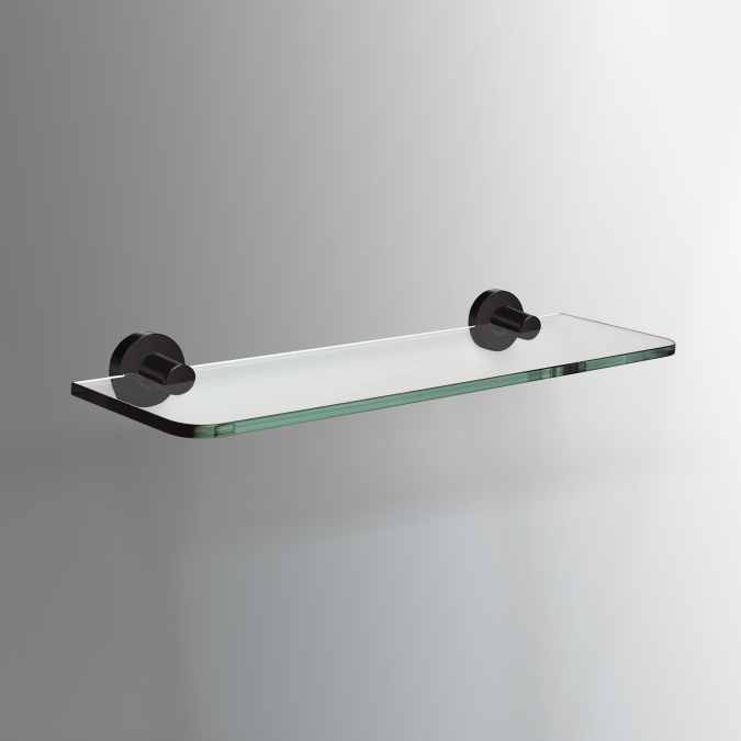 Tecno Project Black Glass Shelf - 500mm - Origins Living