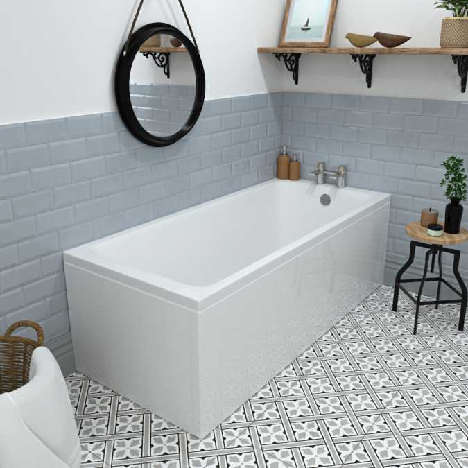 Beaufort Rockall 1675 x 700mm Single Ended Bath