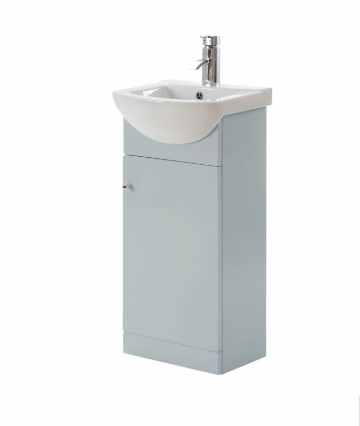 Elation Ikoma 450mm 1 Door Vanity Unit & Basin - Pearl Grey Matt