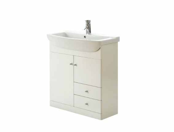 Elation Ikoma 750mm Bathroom Vanity Unit & Basin - Gloss White