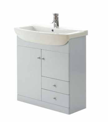 Elation Ikoma 750mm Vanity Unit & Basin - Pearl Grey Matt