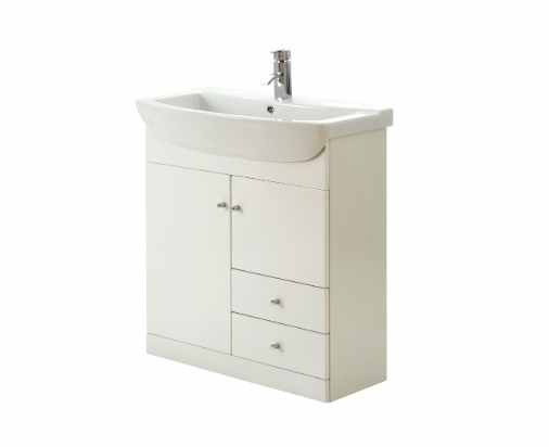 Elation Ikoma 850mm Bathroom Vanity Unit & Basin - Gloss White