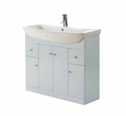 Elation Ikoma 1050mm Vanity Unit & Basin - Pearl Grey Matt