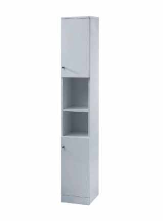 Elation Ikoma Tall Boy Bathroom Unit - Pearl Grey Matt