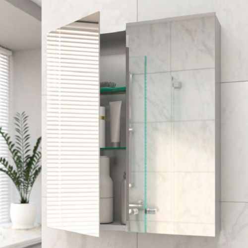 600mm Bosini 2-Door Mirrored Bathroom Cabinet - Eastbrook