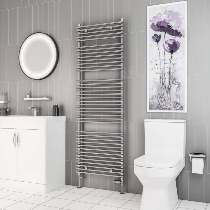 Eastbrook Biava Chrome Tube On Tube Towel Rail 1800mm x 600mm 