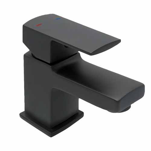 Francis Pegler Manta Matt Black Mini Monobloc Basin Mixer Tap