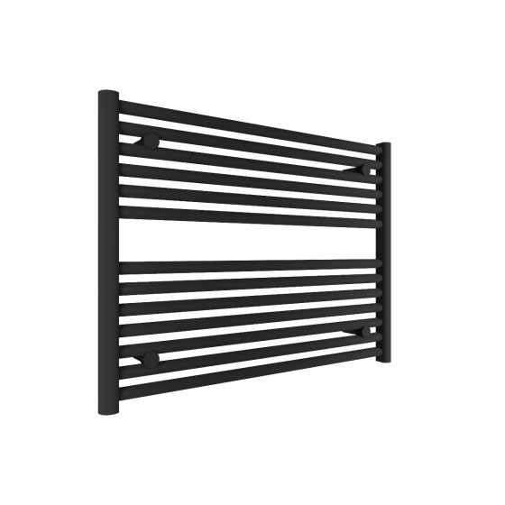 Hugo2 600 x 800mm Towel Radiator - Matt Black - High Heat Output - Tissino