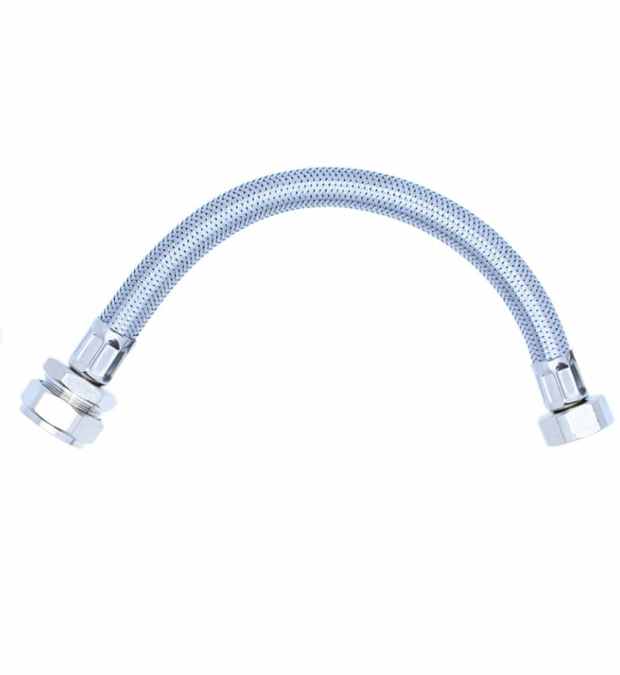 3/4" x 15mm - 300mm - Braided Flexi Hose - Viva Sanitary