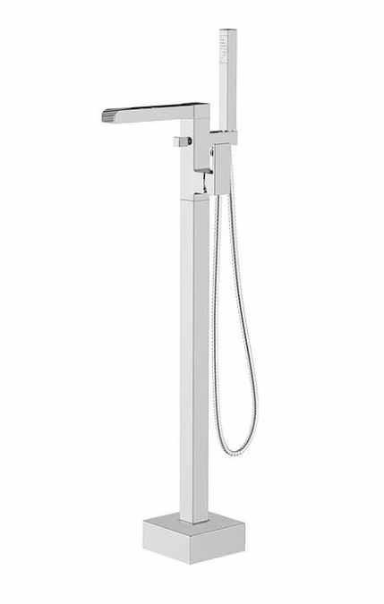 Niagara Soho Square Waterfall Open Spout Freestanding Bath Shower Mixer Tap