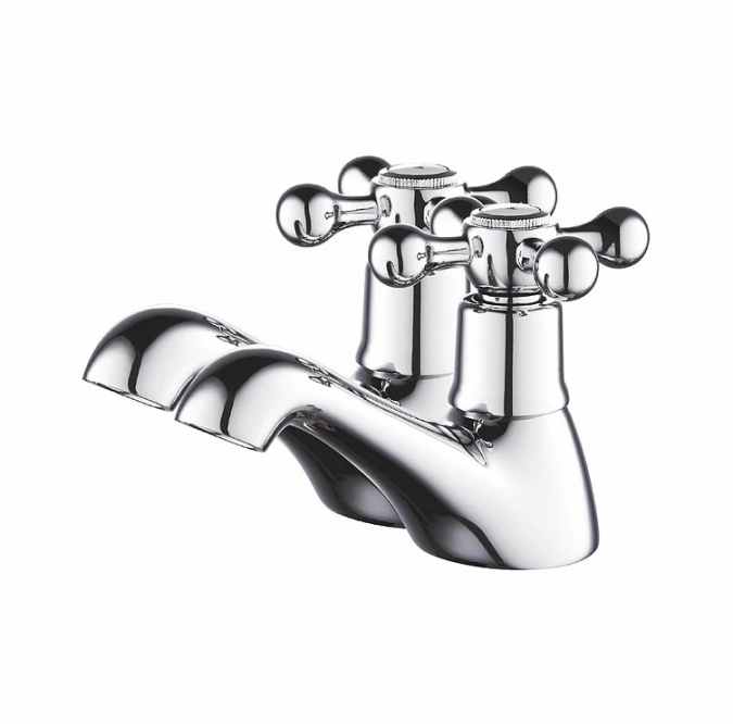 Niagara Kingsbury Traditional Basin Pillar Taps - Pair