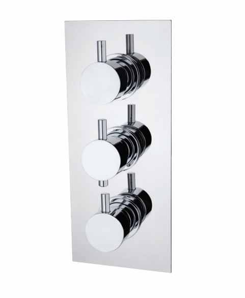 Niagara Equate Round Chrome Triple Concealed Shower Valve