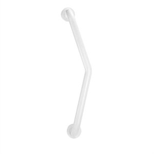 Croydex Angled Grab Bar 600mm White - Steel