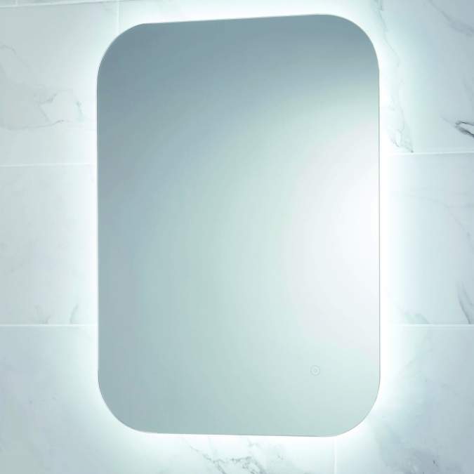 Aurora Back-Lit LED Bathroom Mirror with Shaver Socket - 600 x 1200mm