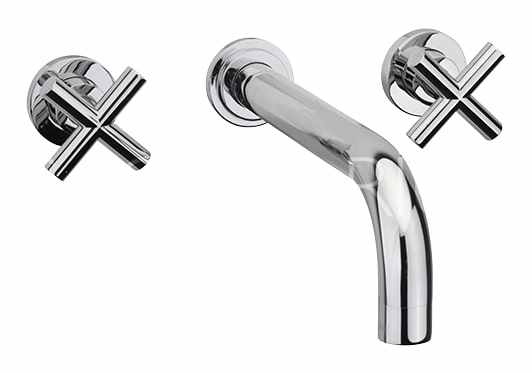 Sagittarius Avant 3 Hole Wall Mounted Bath Mixer Tap