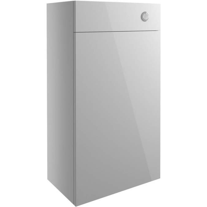 Abacot 500mm Slim Toilet Unit - Light Grey Gloss