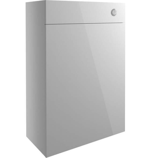 Abacot 600mm Toilet Unit - Light Grey Gloss