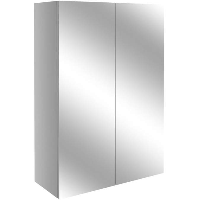 Abacot 500mm Mirrored Unit - Light Grey Gloss