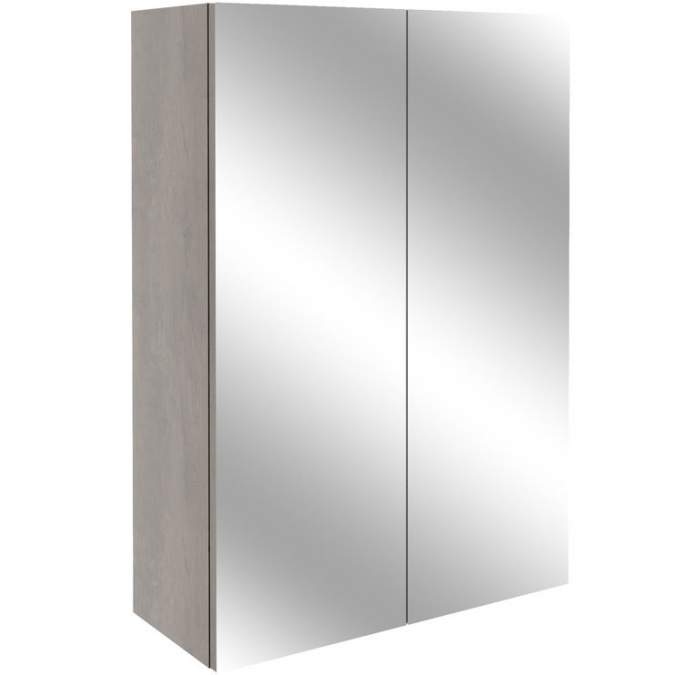 Abacot 500mm Mirrored Unit - Nebraska Oak