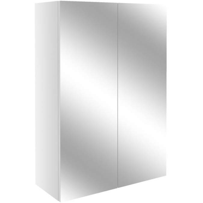 Abacot 500mm Mirrored Unit - White Gloss