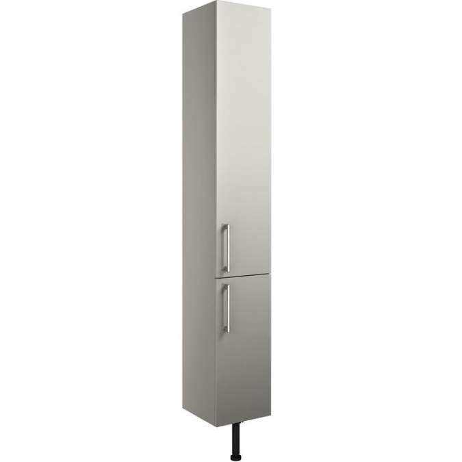 Abacot 300mm 2 Door Tall Unit - Light Grey Gloss