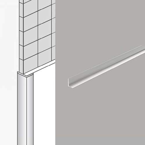 Aluminium L-trim External Corner  16-12mm - Masq