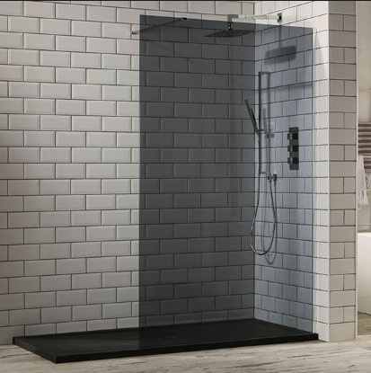 Aquaglass+ 1000mm Tinted Walk-in Shower Enclosure, Frontline Bathrooms