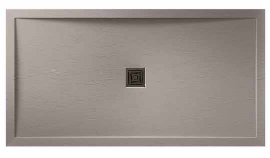 Aqualavo 1600 x 800mm Grey Slate Effect Rectangular Shower Tray