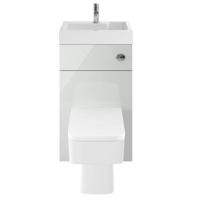 Athena Vault 2 in 1 WC & Gloss Grey Mist Vanity Unit 500mm