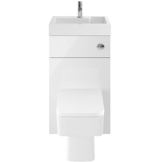 Athena Vault 2 in 1 WC & Gloss White Vanity Unit 500mm 