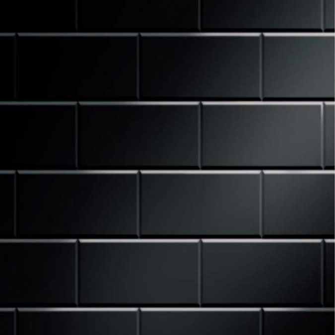 Atlantis Black Metro Tile Panel 1200mm (W) x 2400mm (H)