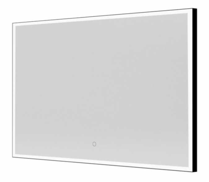 Tate Light Rectangular Mirror 120 Black - 120x70cm - Origins Living