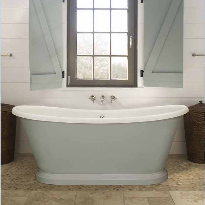 Boat Double-Skinned Freestanding Bath - 1800 x 800 - White or Bespoke Colour - BC Designs