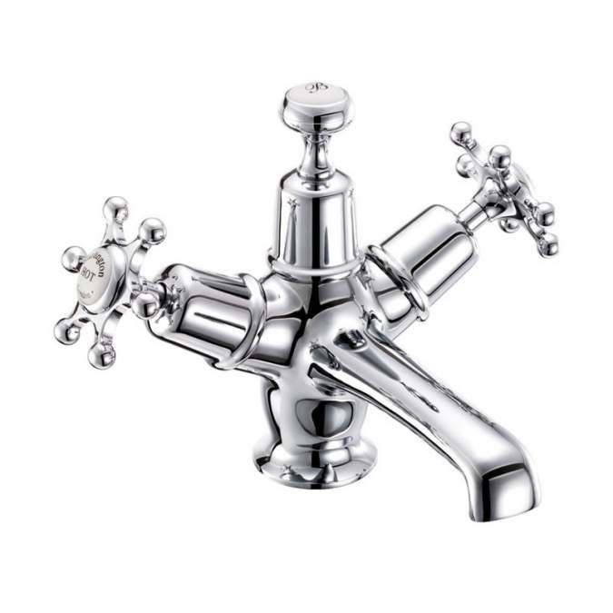 Burlington Birkenhead Traditional Basin Monobloc Tap - Sprung Waste - BI6