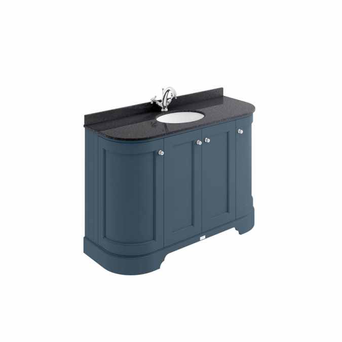 Bayswater 1200mm Traditional Curved Basin Cabinet - Stiffkey Blue