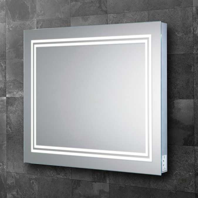 HIB Boundary 80 LED Mirror With Charging Socket, 600 x 800 