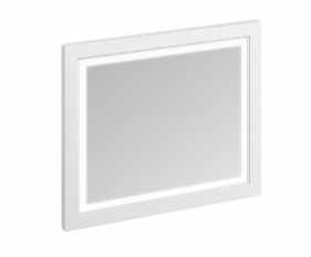 Burlington 90cm x 75cm Matt White Illuminated Framed Mirror