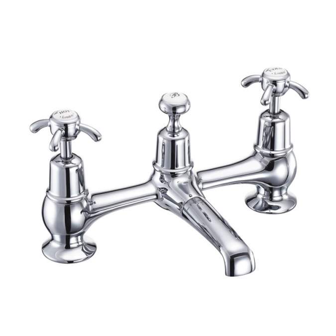 Burlington Anglesey H Type Bridge Basin Mixer Tap - AN10