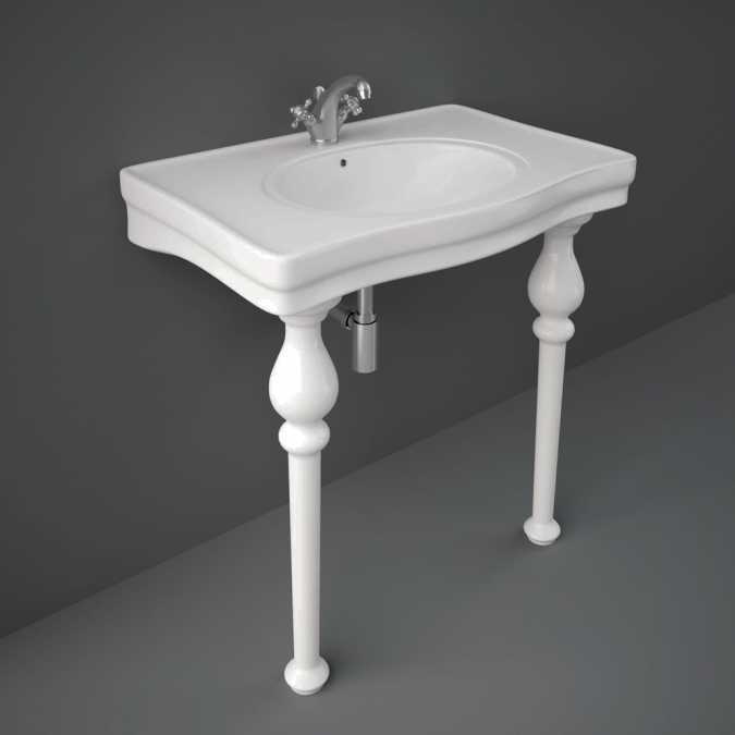 Washington Wash Basin Console 850 1 Tap Hole - RAK Ceramics