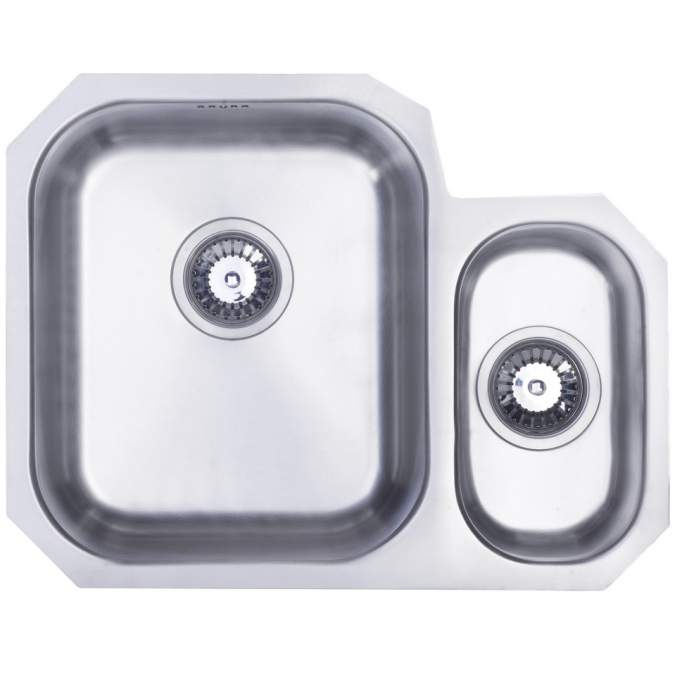 Prima 1.5 Bowl Undermount Right Handed Kitchen Sink - Stainless Steel