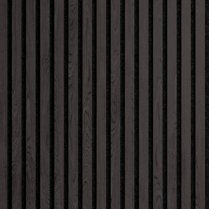 Wooden Slat Feature Wall Panels - Charcoal Oak