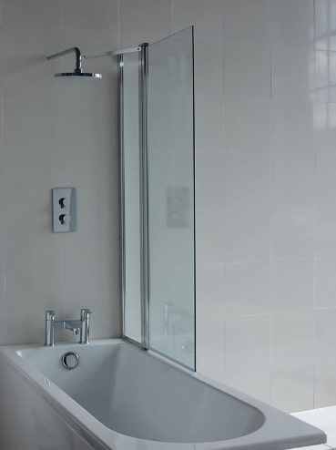 Cleargreen Hinged Bath Screen with Fixed Panel 1450 x 850mm