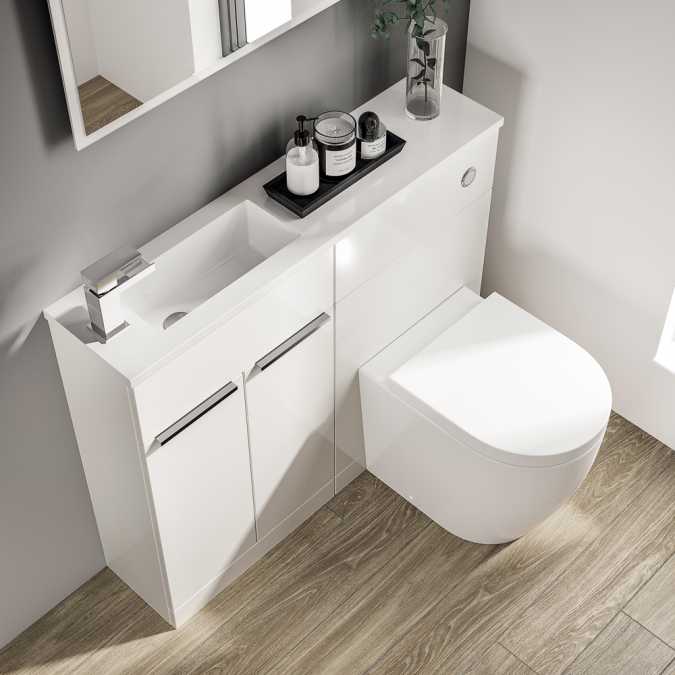 Elation Combination Straight 1000mm Bathroom Furniture Set