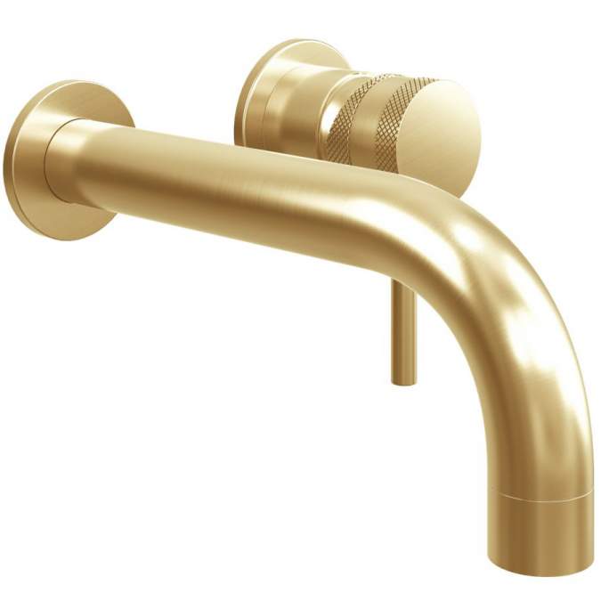 Core Wall Mounted Basin Tap Brushed Brass