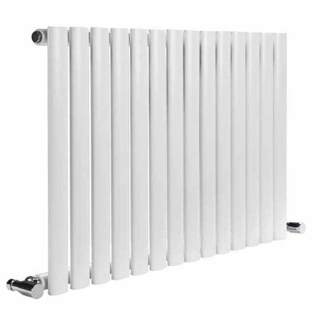 Cove Single Sided 550 x 826mm Designer Radiator White - DQ Heating